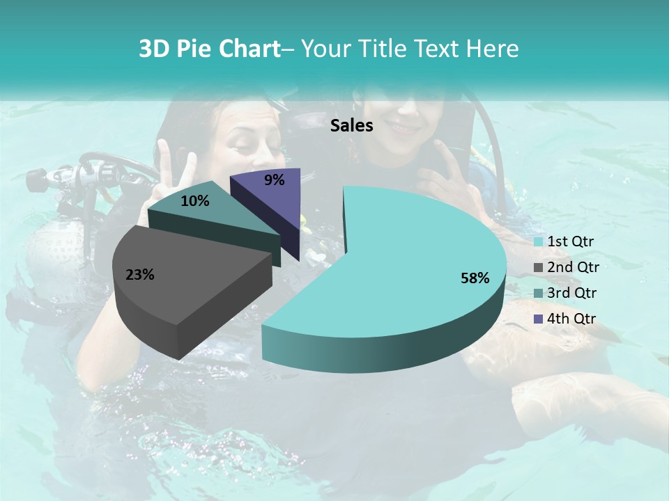 A Couple Of People That Are In The Water PowerPoint Template