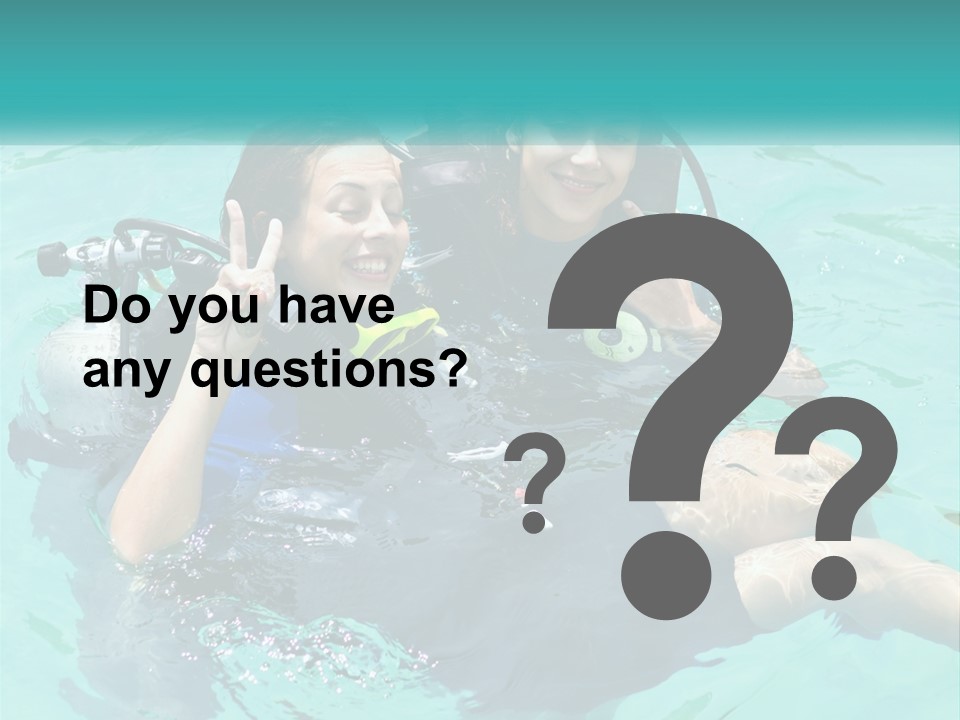 A Couple Of People That Are In The Water PowerPoint Template