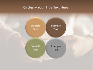 A Woman Holding A Cup Of Coffee With Steam Coming Out Of It PowerPoint Template