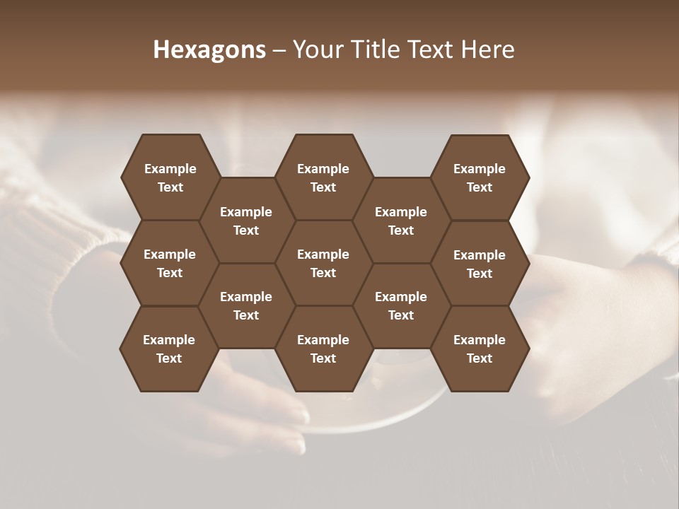 A Woman Holding A Cup Of Coffee With Steam Coming Out Of It PowerPoint Template