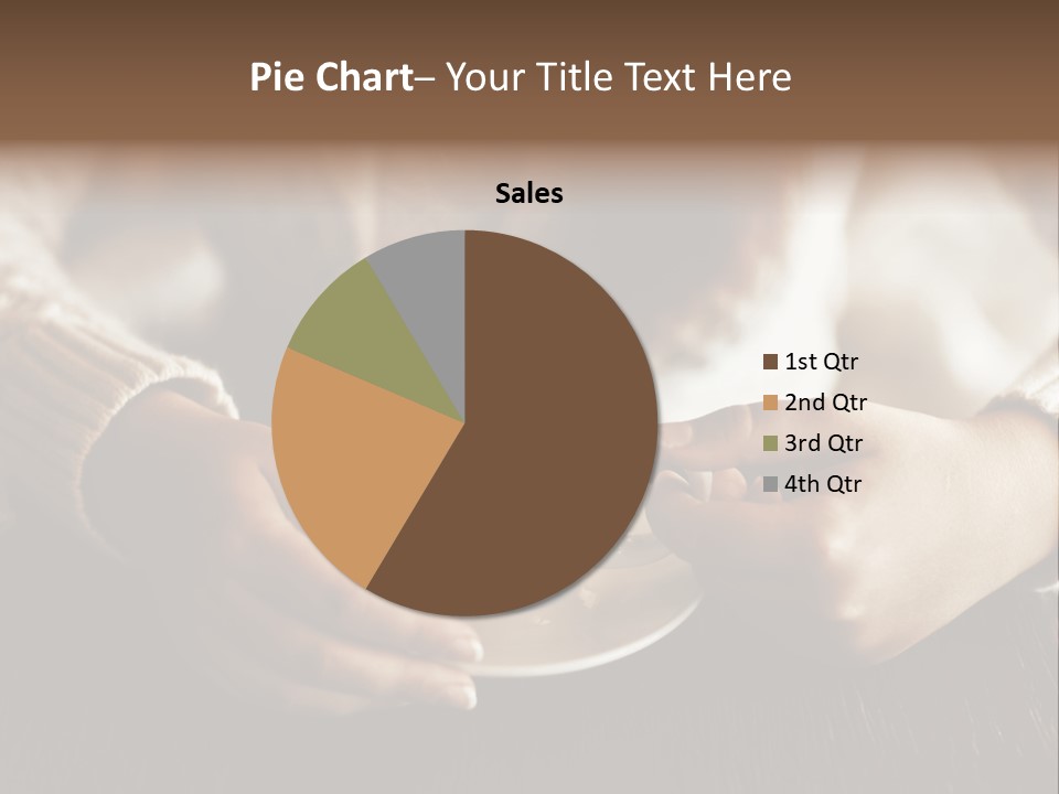 A Woman Holding A Cup Of Coffee With Steam Coming Out Of It PowerPoint Template