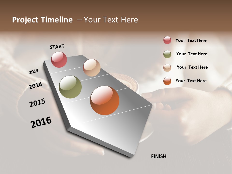 A Woman Holding A Cup Of Coffee With Steam Coming Out Of It PowerPoint Template