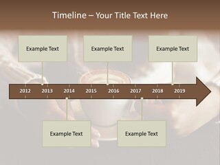 A Woman Holding A Cup Of Coffee With Steam Coming Out Of It PowerPoint Template