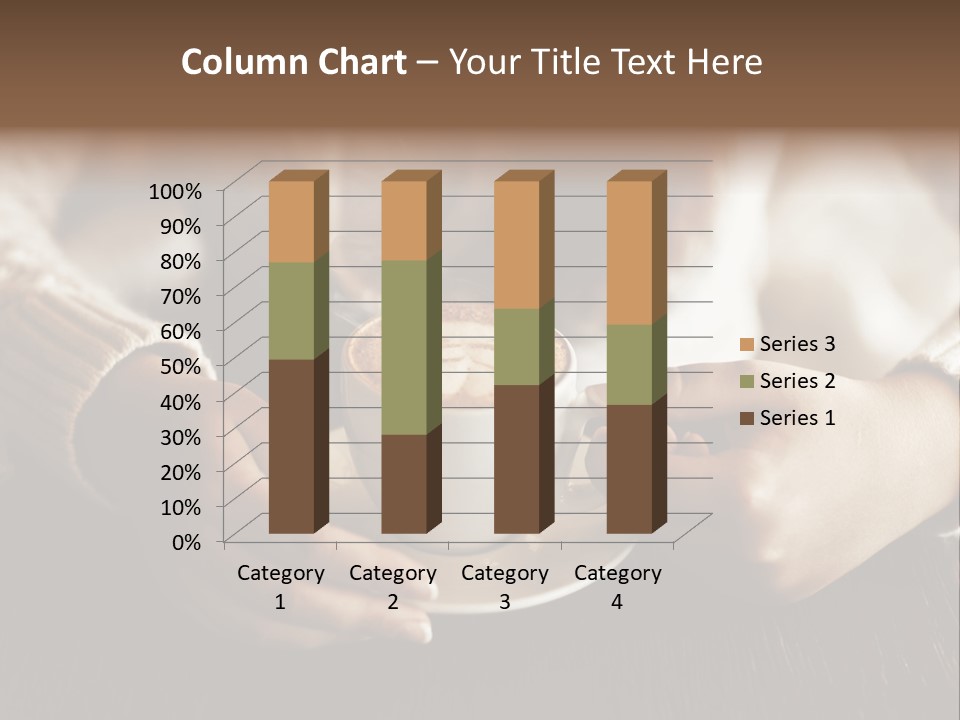 A Woman Holding A Cup Of Coffee With Steam Coming Out Of It PowerPoint Template