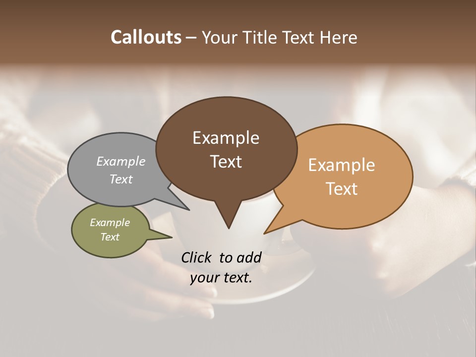 A Woman Holding A Cup Of Coffee With Steam Coming Out Of It PowerPoint Template
