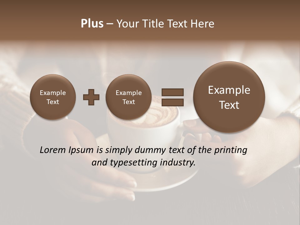 A Woman Holding A Cup Of Coffee With Steam Coming Out Of It PowerPoint Template
