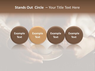 A Woman Holding A Cup Of Coffee With Steam Coming Out Of It PowerPoint Template
