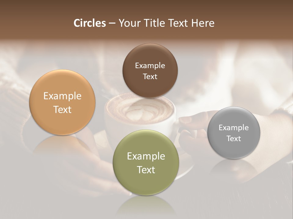 A Woman Holding A Cup Of Coffee With Steam Coming Out Of It PowerPoint Template