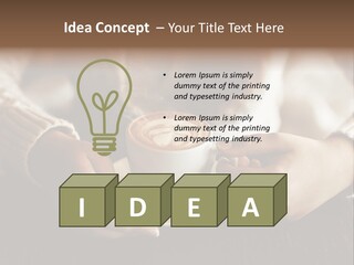 A Woman Holding A Cup Of Coffee With Steam Coming Out Of It PowerPoint Template