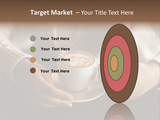 A Woman Holding A Cup Of Coffee With Steam Coming Out Of It PowerPoint Template
