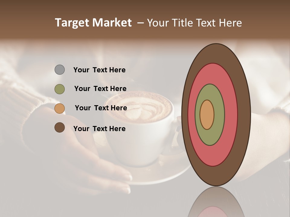 A Woman Holding A Cup Of Coffee With Steam Coming Out Of It PowerPoint Template