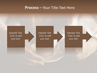 A Woman Holding A Cup Of Coffee With Steam Coming Out Of It PowerPoint Template