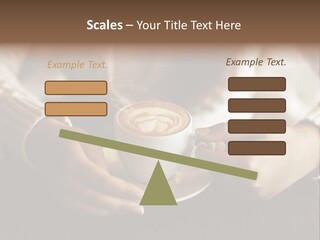 A Woman Holding A Cup Of Coffee With Steam Coming Out Of It PowerPoint Template