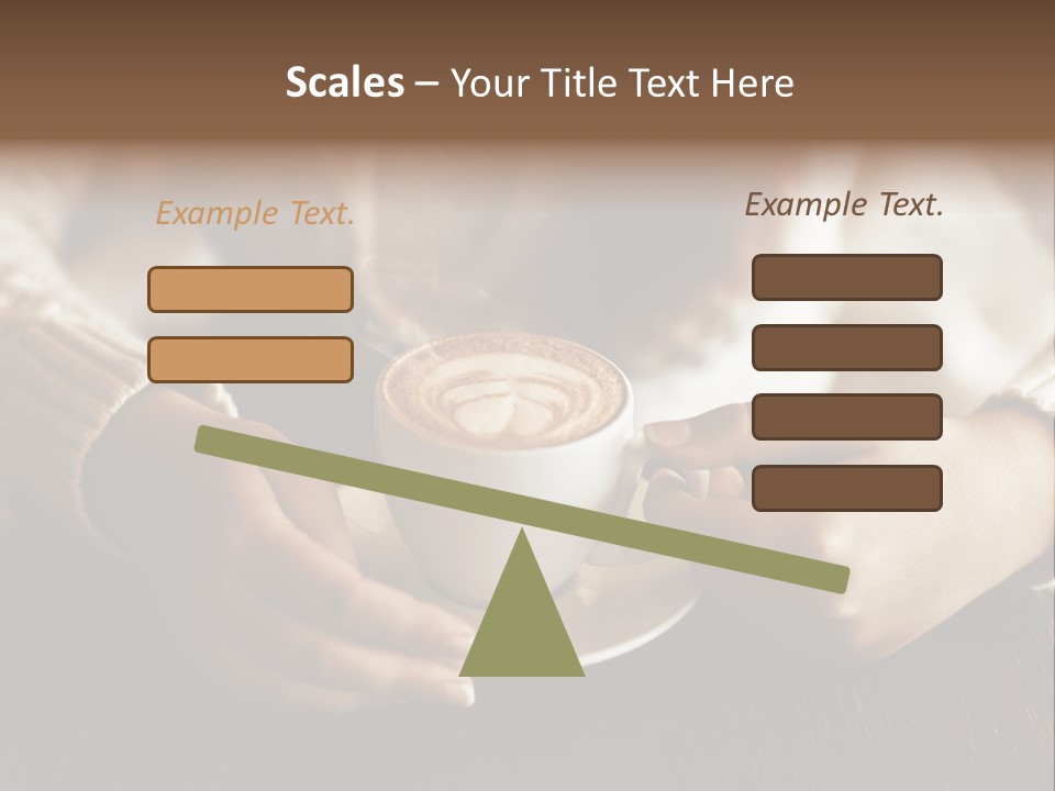 A Woman Holding A Cup Of Coffee With Steam Coming Out Of It PowerPoint Template