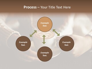 A Woman Holding A Cup Of Coffee With Steam Coming Out Of It PowerPoint Template