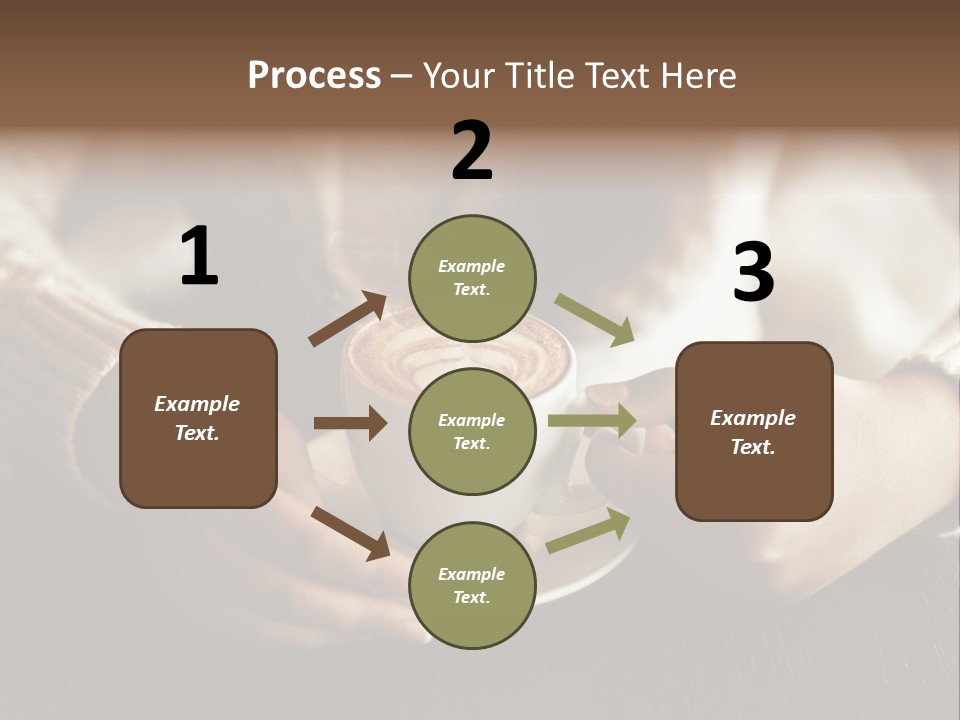 A Woman Holding A Cup Of Coffee With Steam Coming Out Of It PowerPoint Template