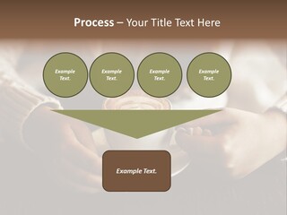 A Woman Holding A Cup Of Coffee With Steam Coming Out Of It PowerPoint Template