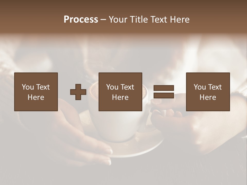 A Woman Holding A Cup Of Coffee With Steam Coming Out Of It PowerPoint Template