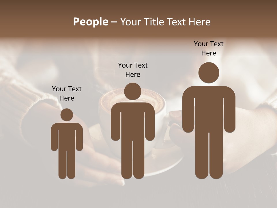 A Woman Holding A Cup Of Coffee With Steam Coming Out Of It PowerPoint Template