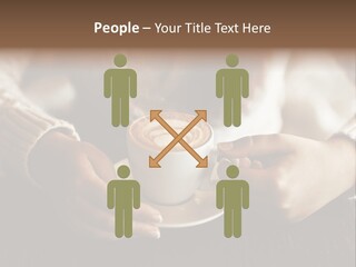 A Woman Holding A Cup Of Coffee With Steam Coming Out Of It PowerPoint Template