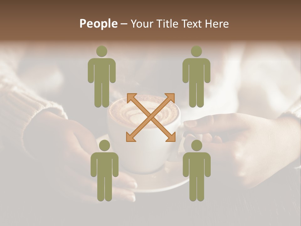 A Woman Holding A Cup Of Coffee With Steam Coming Out Of It PowerPoint Template