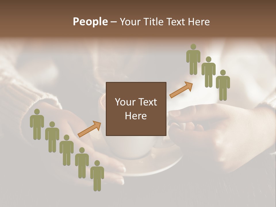 A Woman Holding A Cup Of Coffee With Steam Coming Out Of It PowerPoint Template