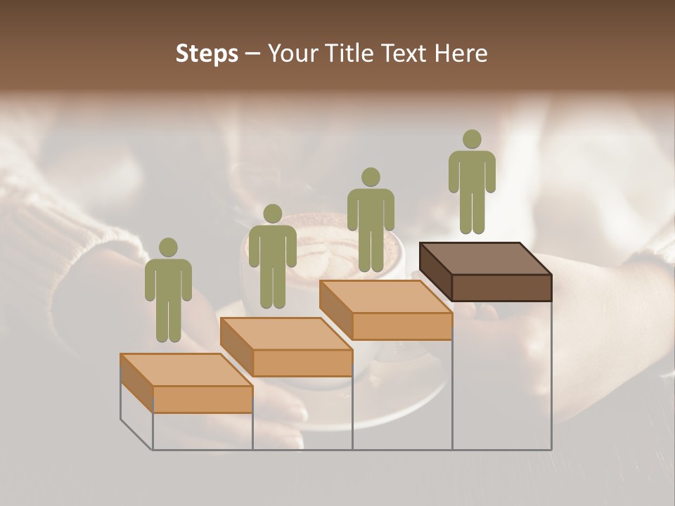 A Woman Holding A Cup Of Coffee With Steam Coming Out Of It PowerPoint Template
