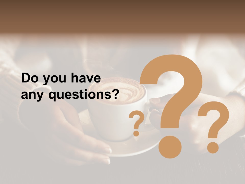 A Woman Holding A Cup Of Coffee With Steam Coming Out Of It PowerPoint Template