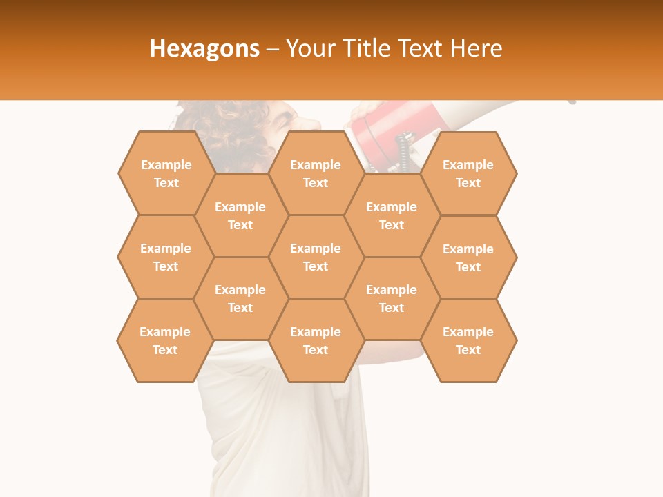 A Man Shouting Into A Red And White Megaphone PowerPoint Template