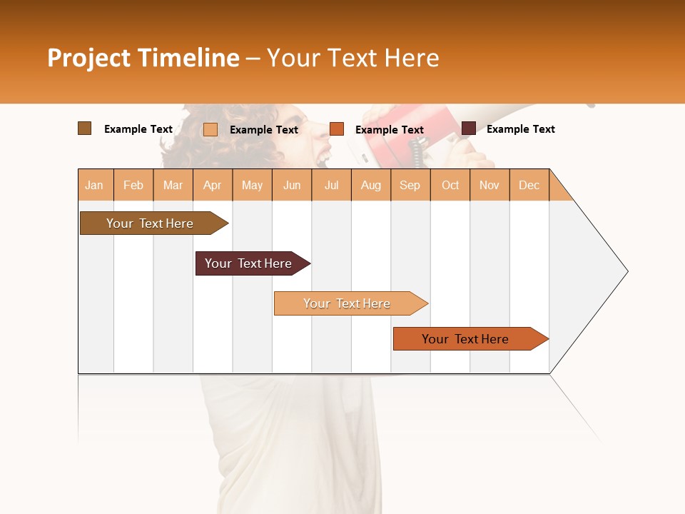 A Man Shouting Into A Red And White Megaphone PowerPoint Template