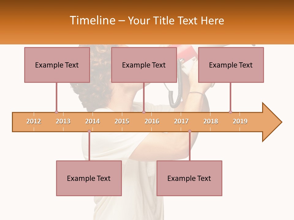 A Man Shouting Into A Red And White Megaphone PowerPoint Template