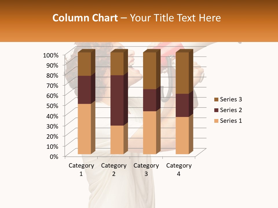 A Man Shouting Into A Red And White Megaphone PowerPoint Template