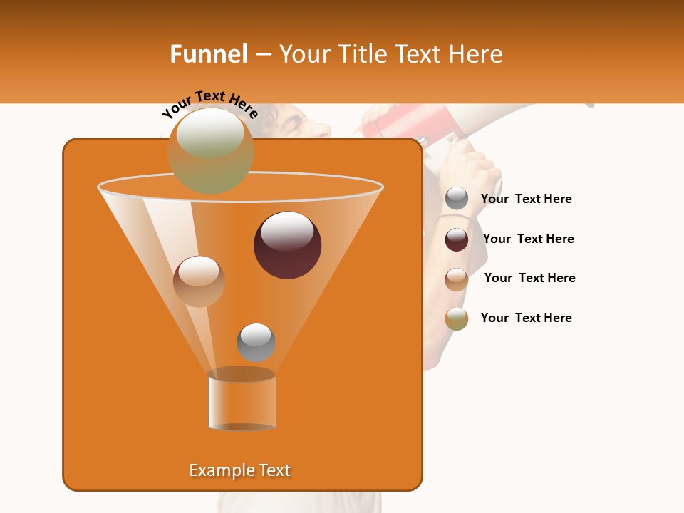 A Man Shouting Into A Red And White Megaphone PowerPoint Template