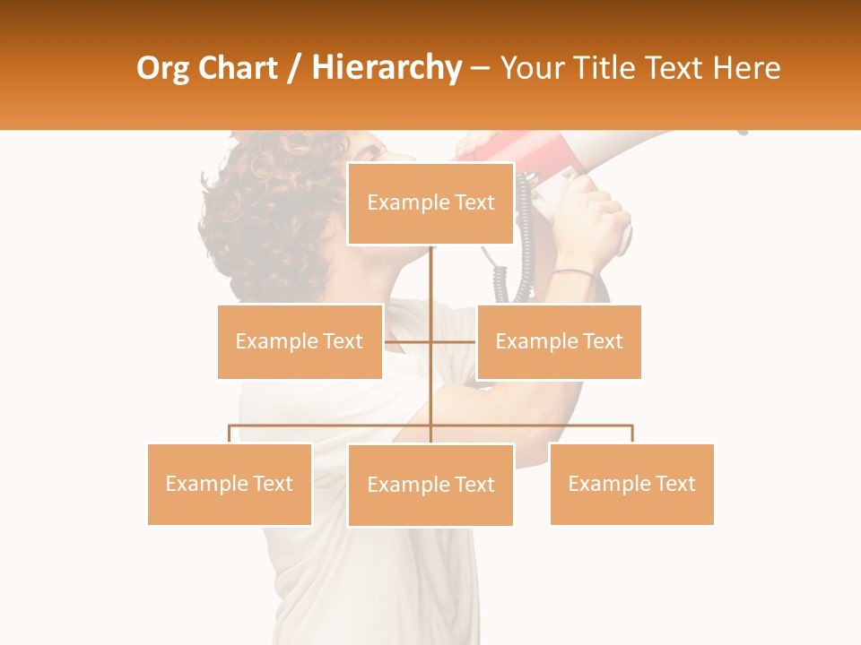A Man Shouting Into A Red And White Megaphone PowerPoint Template