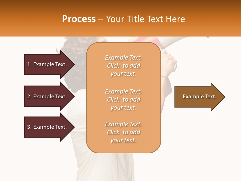 A Man Shouting Into A Red And White Megaphone PowerPoint Template