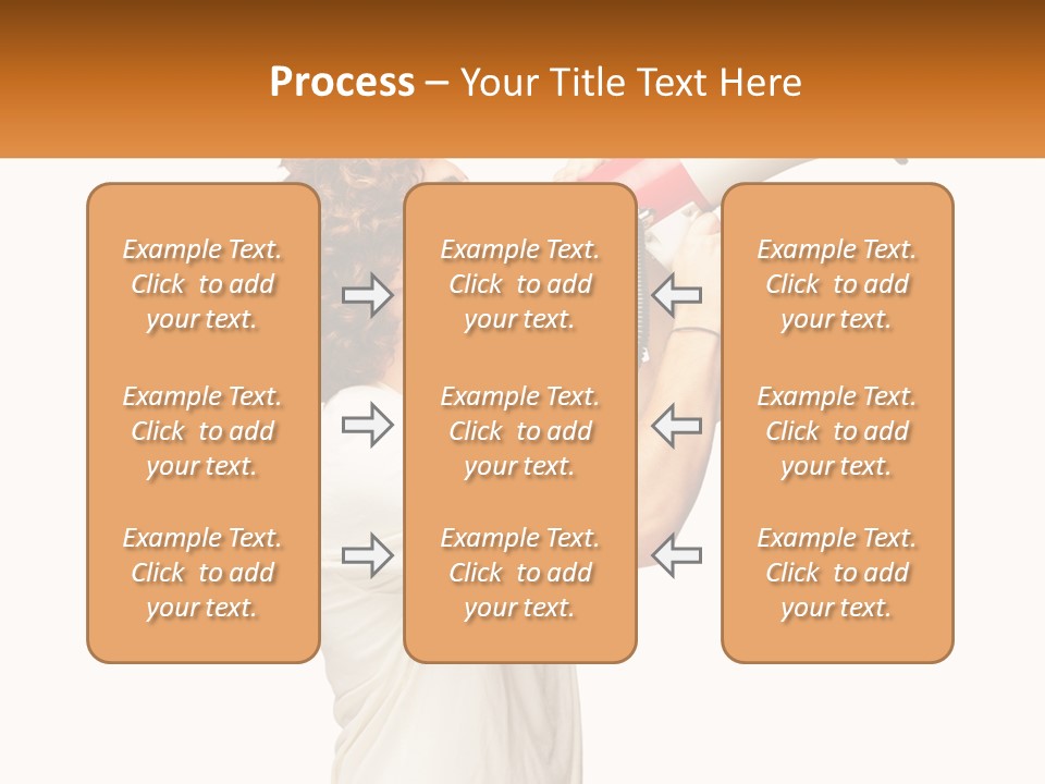 A Man Shouting Into A Red And White Megaphone PowerPoint Template