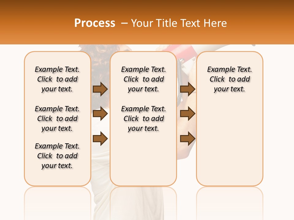 A Man Shouting Into A Red And White Megaphone PowerPoint Template