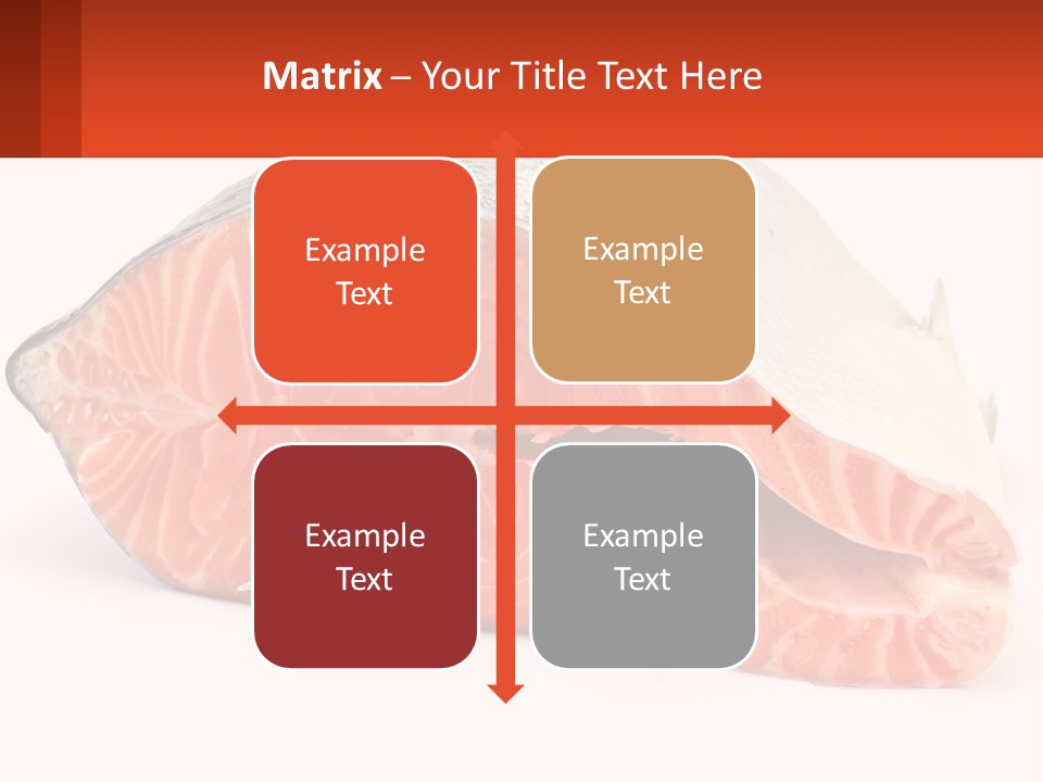 A Piece Of Salmon On A White Background PowerPoint Template