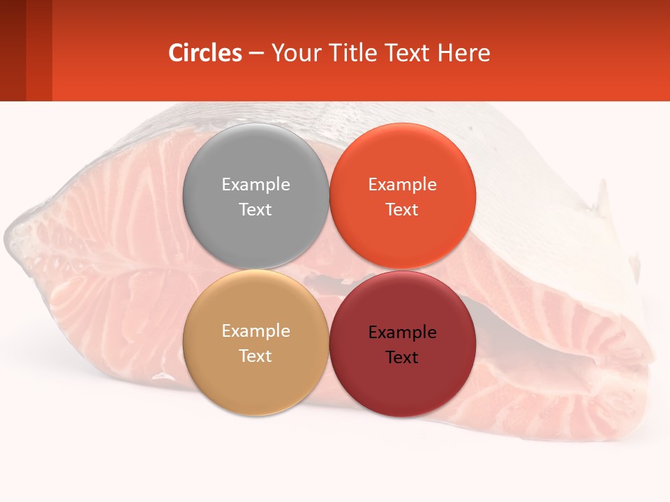 A Piece Of Salmon On A White Background PowerPoint Template