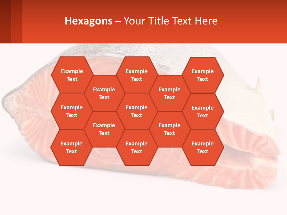 A Piece Of Salmon On A White Background PowerPoint Template