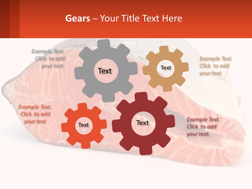 A Piece Of Salmon On A White Background PowerPoint Template