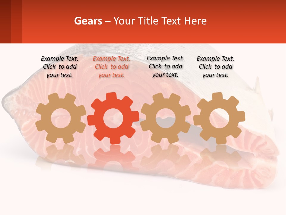 A Piece Of Salmon On A White Background PowerPoint Template