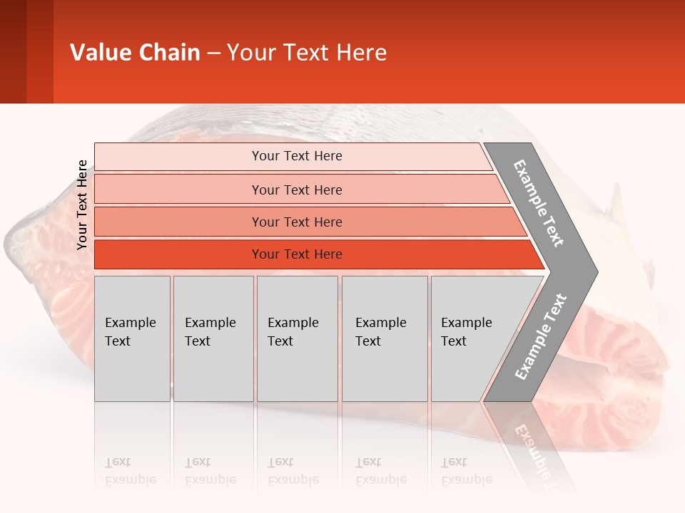 A Piece Of Salmon On A White Background PowerPoint Template