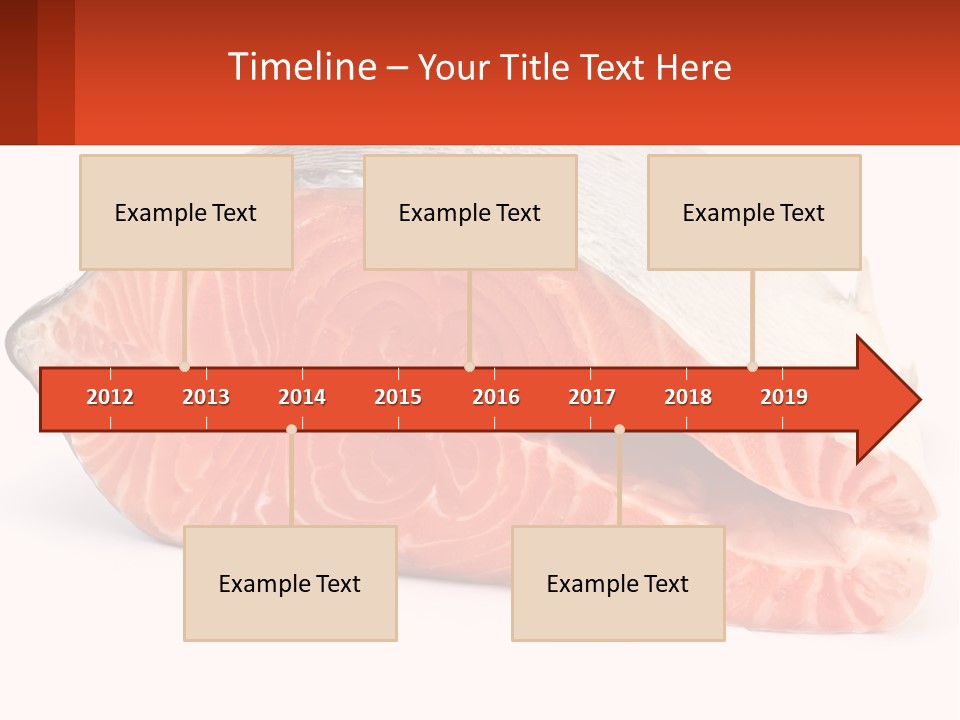 A Piece Of Salmon On A White Background PowerPoint Template