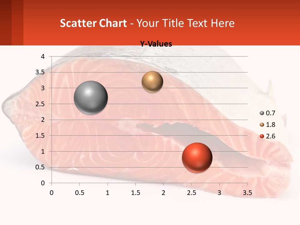 A Piece Of Salmon On A White Background PowerPoint Template