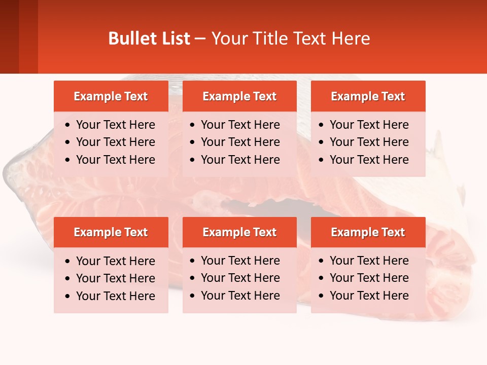 A Piece Of Salmon On A White Background PowerPoint Template