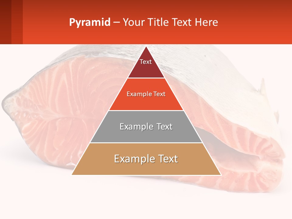 A Piece Of Salmon On A White Background PowerPoint Template