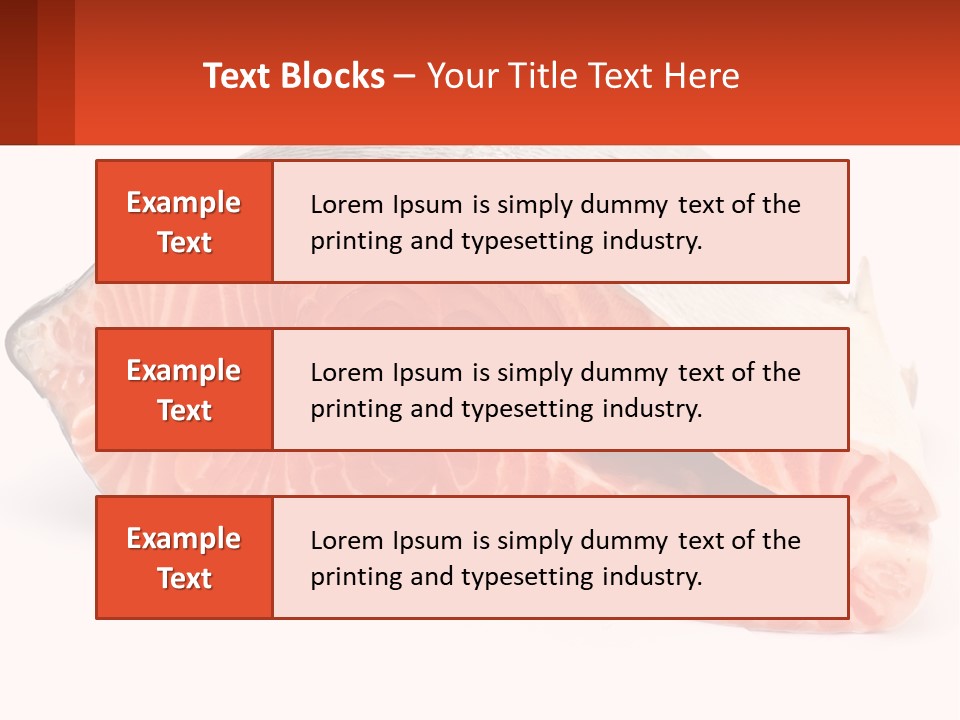 A Piece Of Salmon On A White Background PowerPoint Template