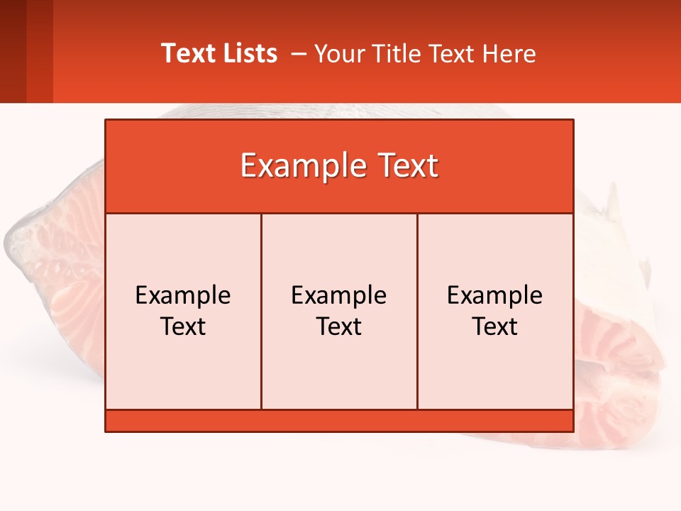 A Piece Of Salmon On A White Background PowerPoint Template