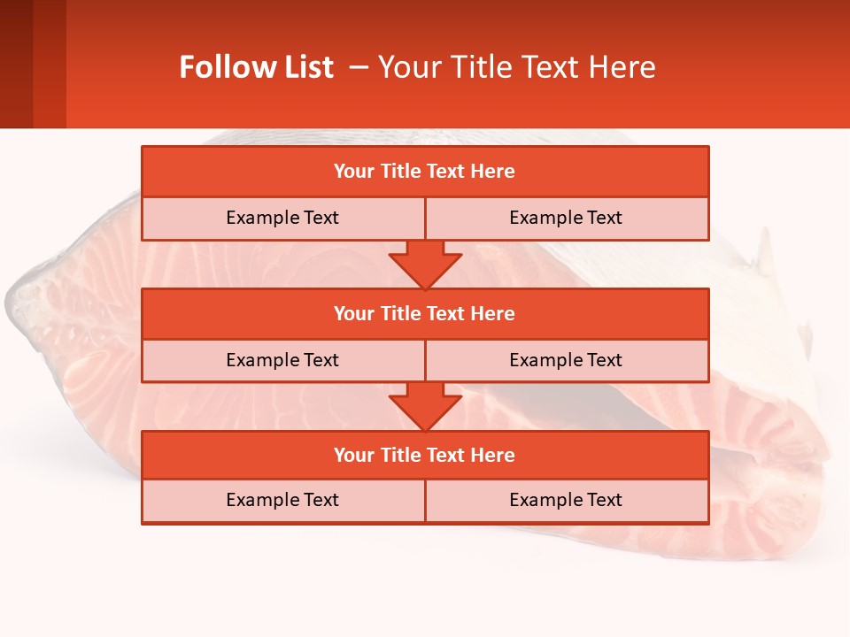 A Piece Of Salmon On A White Background PowerPoint Template